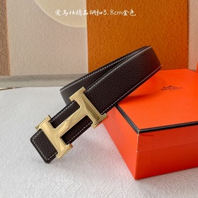 Hermes】Оригинальный ремень Hermes, ширина 3,8 см, импортная кожа,