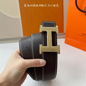 Hermes】Оригинальный ремень Hermes, ширина 3,8 см, импортная кожа,