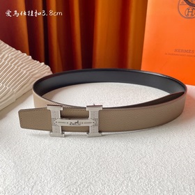 Hermes Оригинальный ремень Hermes, ширина 3,8 см, импортная кожа,