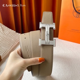 Hermes Оригинальный ремень Hermes, ширина 3,8 см, импортная кожа,