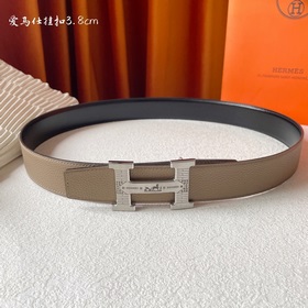 Hermes Оригинальный ремень Hermes, ширина 3,8 см, импортная кожа,