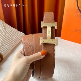 Hermes Оригинальный ремень Hermes, ширина 3,8 см, импортная кожа,