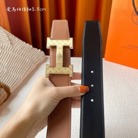 Hermes Оригинальный ремень Hermes, ширина 3,8 см, импортная кожа,