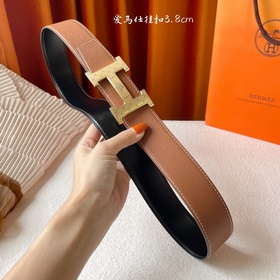 Hermes Оригинальный ремень Hermes, ширина 3,8 см, импортная кожа,