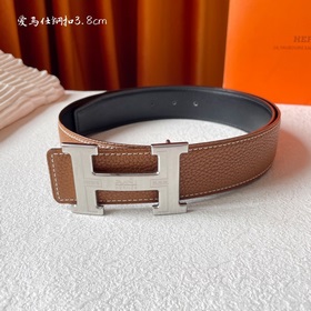 Hermes Оригинальный ремень Hermes, ширина 3,8 см, импортная кожа,