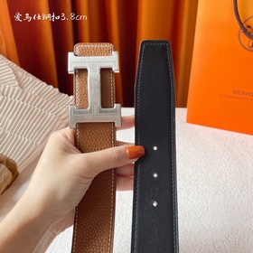 Hermes Оригинальный ремень Hermes, ширина 3,8 см, импортная кожа,