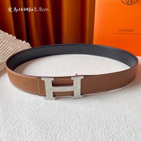 Hermes Оригинальный ремень Hermes, ширина 3,8 см, импортная кожа,