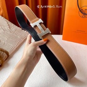 Hermes Оригинальный ремень Hermes, ширина 3,8 см, импортная кожа,