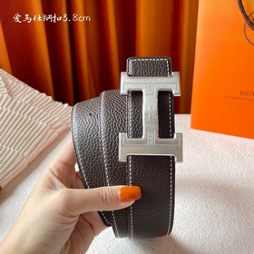Hermes Оригинальный ремень Hermes, ширина 3,8 см, импортная кожа,