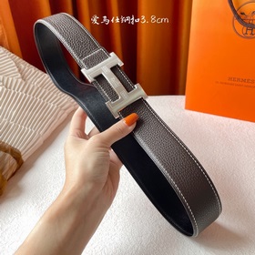 Hermes Оригинальный ремень Hermes, ширина 3,8 см, импортная кожа,