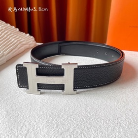 Hermes Оригинальный ремень Hermes, ширина 3,8 см, импортная кожа,