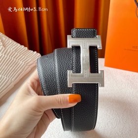 Hermes Оригинальный ремень Hermes, ширина 3,8 см, импортная кожа,