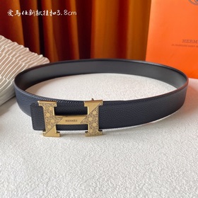 Hermes Оригинальный ремень Hermes, ширина 3,8 см, импортная кожа,