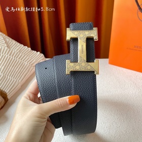 Hermes Оригинальный ремень Hermes, ширина 3,8 см, импортная кожа,