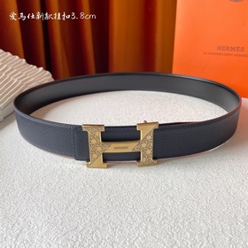 Hermes Оригинальный ремень Hermes, ширина 3,8 см, импортная кожа,