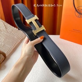 Hermes Оригинальный ремень Hermes, ширина 3,8 см, импортная кожа,