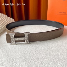 Hermes Оригинальный ремень Hermes, ширина 3,8 см, импортная кожа,