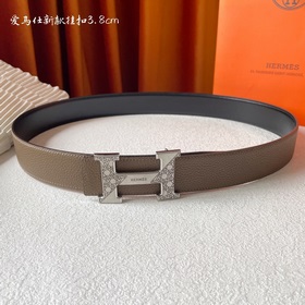 Hermes Оригинальный ремень Hermes, ширина 3,8 см, импортная кожа,