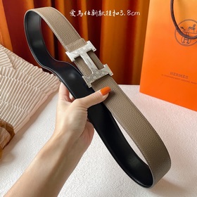 Hermes Оригинальный ремень Hermes, ширина 3,8 см, импортная кожа,