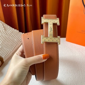 Hermes】Оригинальный ремень Hermes, ширина 3,8 см, импортная кожа,