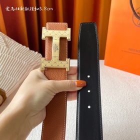 Hermes】Оригинальный ремень Hermes, ширина 3,8 см, импортная кожа,