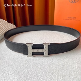 Hermes Оригинальный ремень Hermes, ширина 3,8 см, импортная кожа,