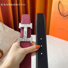 Hermes Оригинальный ремень Hermes, ширина 3,8 см, импортная кожа,