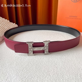 Hermes Оригинальный ремень Hermes, ширина 3,8 см, импортная кожа,