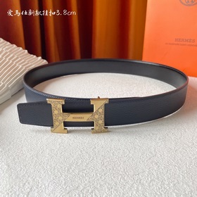 Hermes Оригинальный ремень Hermes, ширина 3,8 см, импортная кожа,