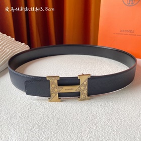 Hermes Оригинальный ремень Hermes, ширина 3,8 см, импортная кожа,