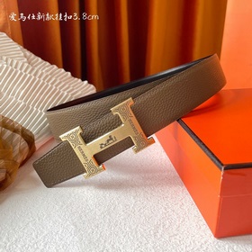 Hermes Оригинальный ремень Hermes, ширина 3,8 см, импортная кожа,
