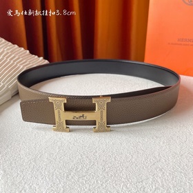 Hermes Оригинальный ремень Hermes, ширина 3,8 см, импортная кожа,