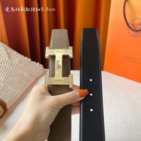 Hermes Оригинальный ремень Hermes, ширина 3,8 см, импортная кожа,