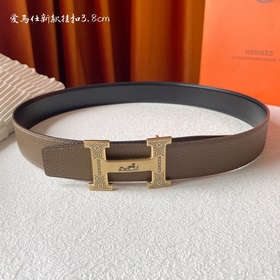 Hermes Оригинальный ремень Hermes, ширина 3,8 см, импортная кожа,