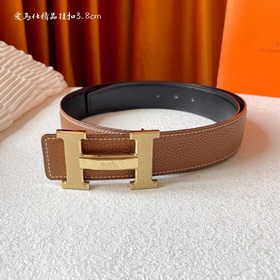 Hermes Оригинальный ремень Hermes, ширина 3,8 см, импортная кожа,