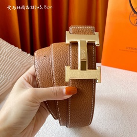 Hermes Оригинальный ремень Hermes, ширина 3,8 см, импортная кожа,