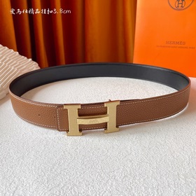 Hermes Оригинальный ремень Hermes, ширина 3,8 см, импортная кожа,