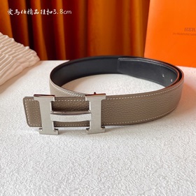 Hermes Оригинальный ремень Hermes, ширина 3,8 см, импортная кожа,