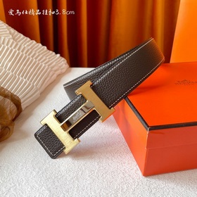 Hermes Оригинальный ремень Hermes, ширина 3,8 см, импортная кожа,