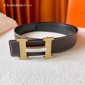 Hermes Оригинальный ремень Hermes, ширина 3,8 см, импортная кожа,