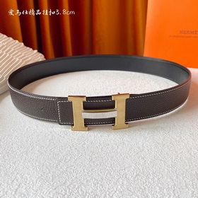 Hermes Оригинальный ремень Hermes, ширина 3,8 см, импортная кожа,