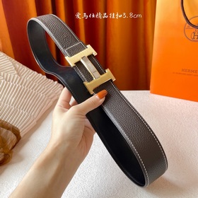 Hermes Оригинальный ремень Hermes, ширина 3,8 см, импортная кожа,