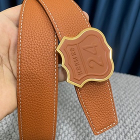 Hermes： Двусторонняя оригинальная кожа тог с металлической фурнит