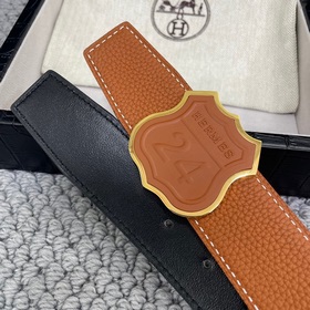 Hermes： Двусторонняя оригинальная кожа тог с металлической фурнит