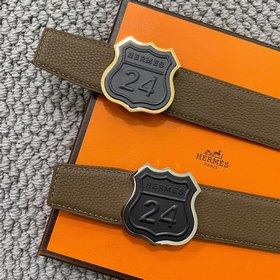 Hermes： Двусторонняя оригинальная кожа тог с металлической фурнит