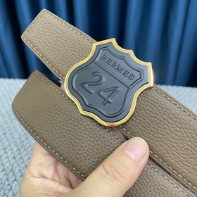 Hermes： Двусторонняя оригинальная кожа тог с металлической фурнит