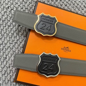 Hermes： Двусторонняя оригинальная кожа тог с металлической фурнит