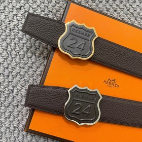 Hermes： Двусторонняя оригинальная кожа тог с металлической фурнит