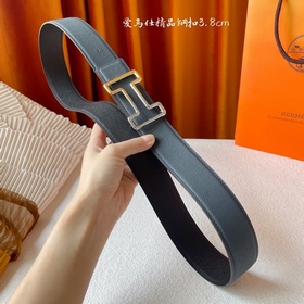 Hermes Оригинальный ремень Hermes, ширина 3,8 см, импортная кожа,