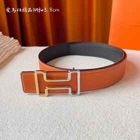 Hermes Оригинальный ремень Hermes, ширина 3,8 см, импортная кожа,